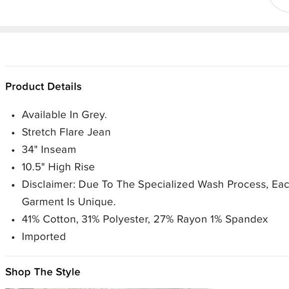 NWT FASHION NOVA GRAY HIGH RISE FLARE JEANS 7 - Picture 5 of 10